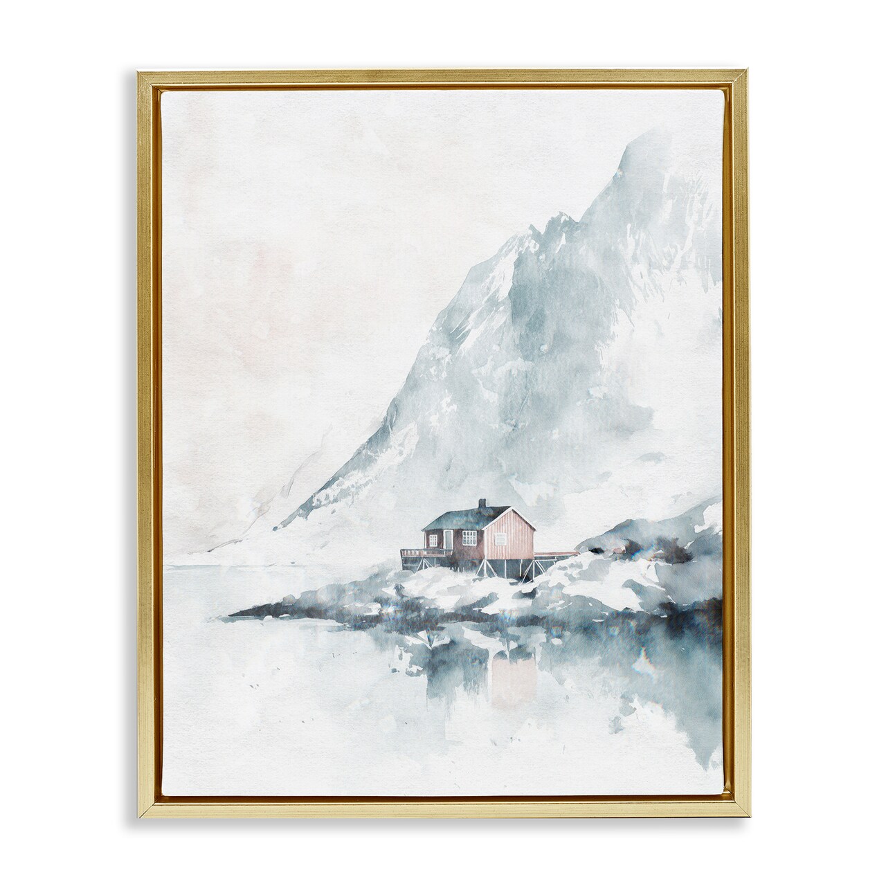 Stupell Industries Snow Shelter Watercolor Floating Frame, design by Svetlana Aleynikova
